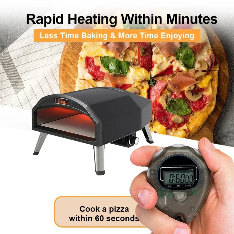 500°C Gas Pizza Oven – Portable Outdoor Italian Style Pizza Maker