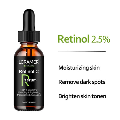 Retinol Anti-Aging Face Serum – Wrinkle Removal, Pore Tightening & Skin Brightening